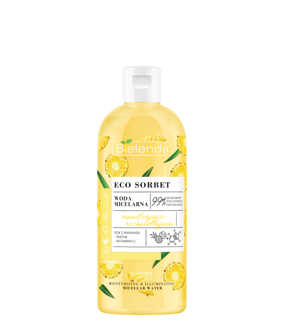 5902169045296_ECO SORBET Ananas - woda micelarna - nawilżająco-rozświetlająca, 500 ml
